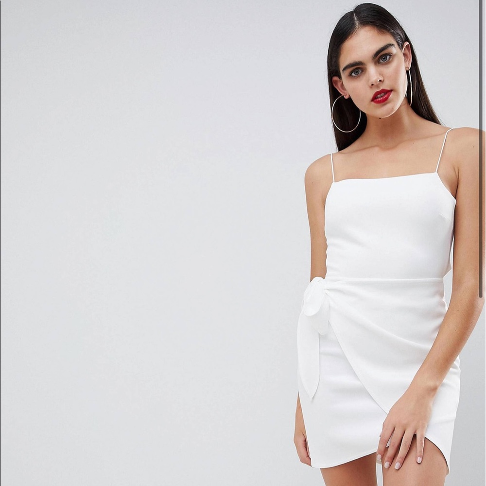 ASOS scuba material wrap dress